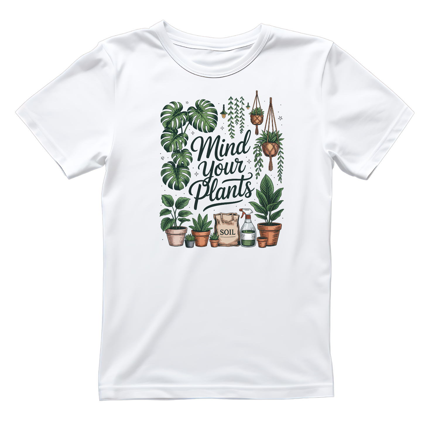 Mind Your Plants T-Shirt| Funny Campfire | Gardening Graphic Tee | Printed Shirt | Nature Lover