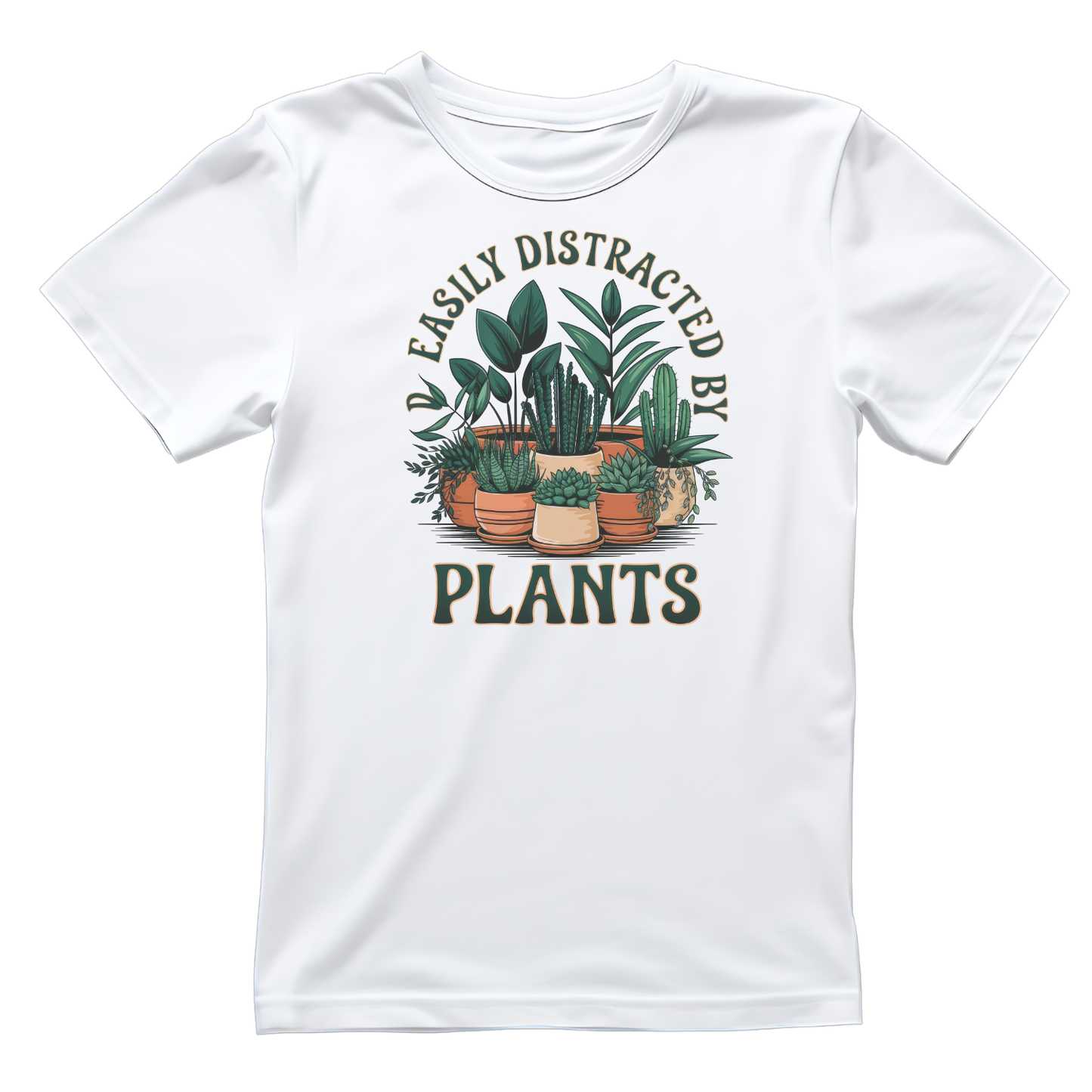 Easily Distracted By Plants T-Shirt | Gardening Graphic Tee | Printed Shirt | Nature Lover