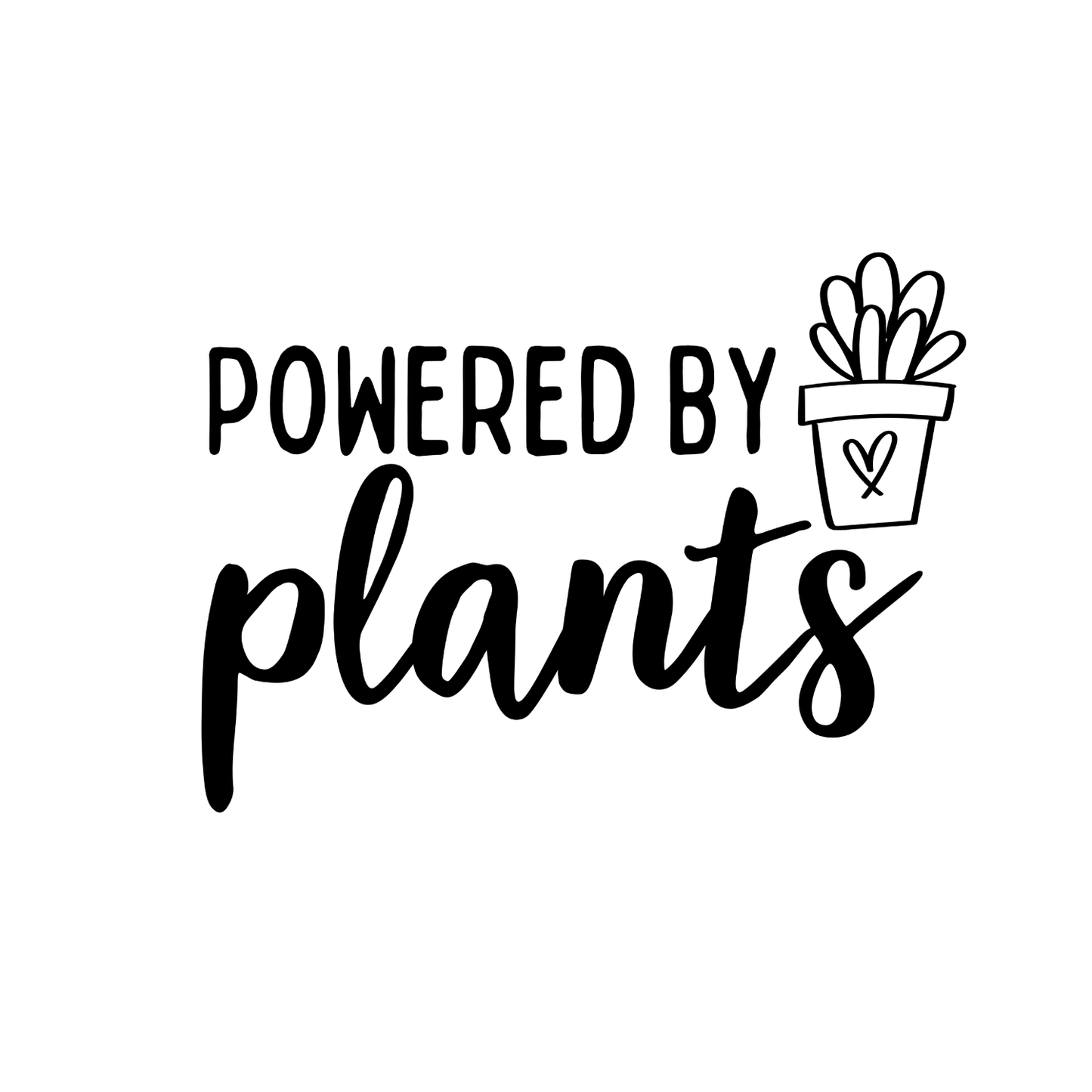 Powered By Plants T-Shirt | Gardening Graphic Tee | Succulent Printed Shirt | Nature Lover