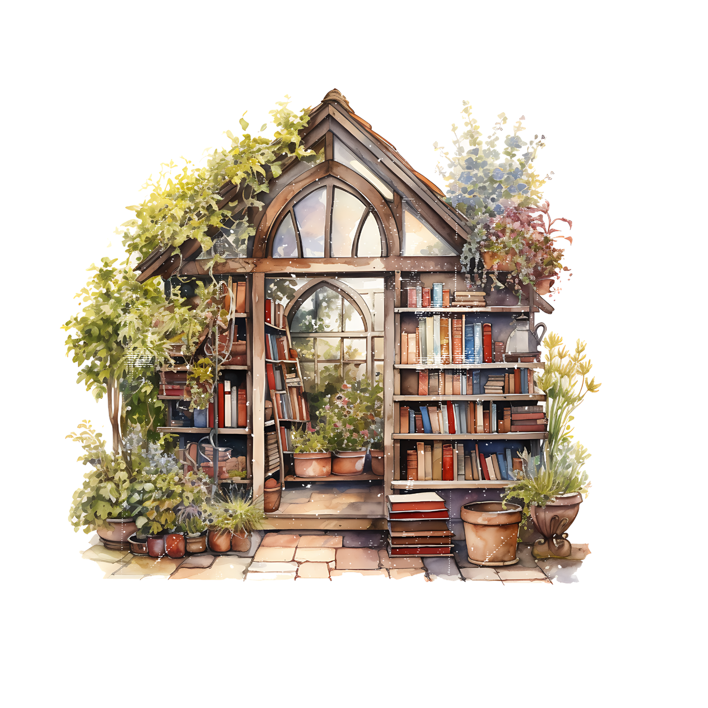 The Secret Garden Library T-Shirt | Gardening Graphic Tee | Printed Shirt | Nature Lover