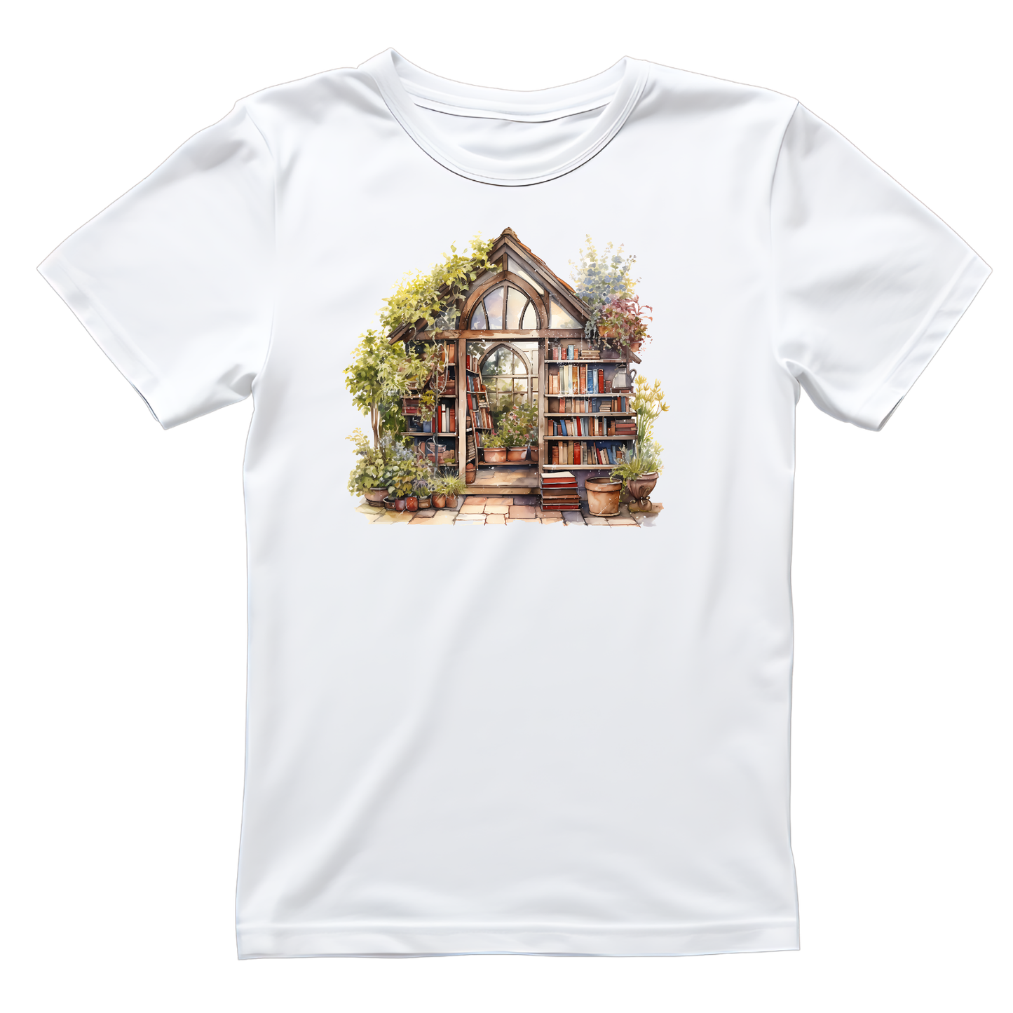 The Secret Garden Library T-Shirt | Gardening Graphic Tee | Printed Shirt | Nature Lover
