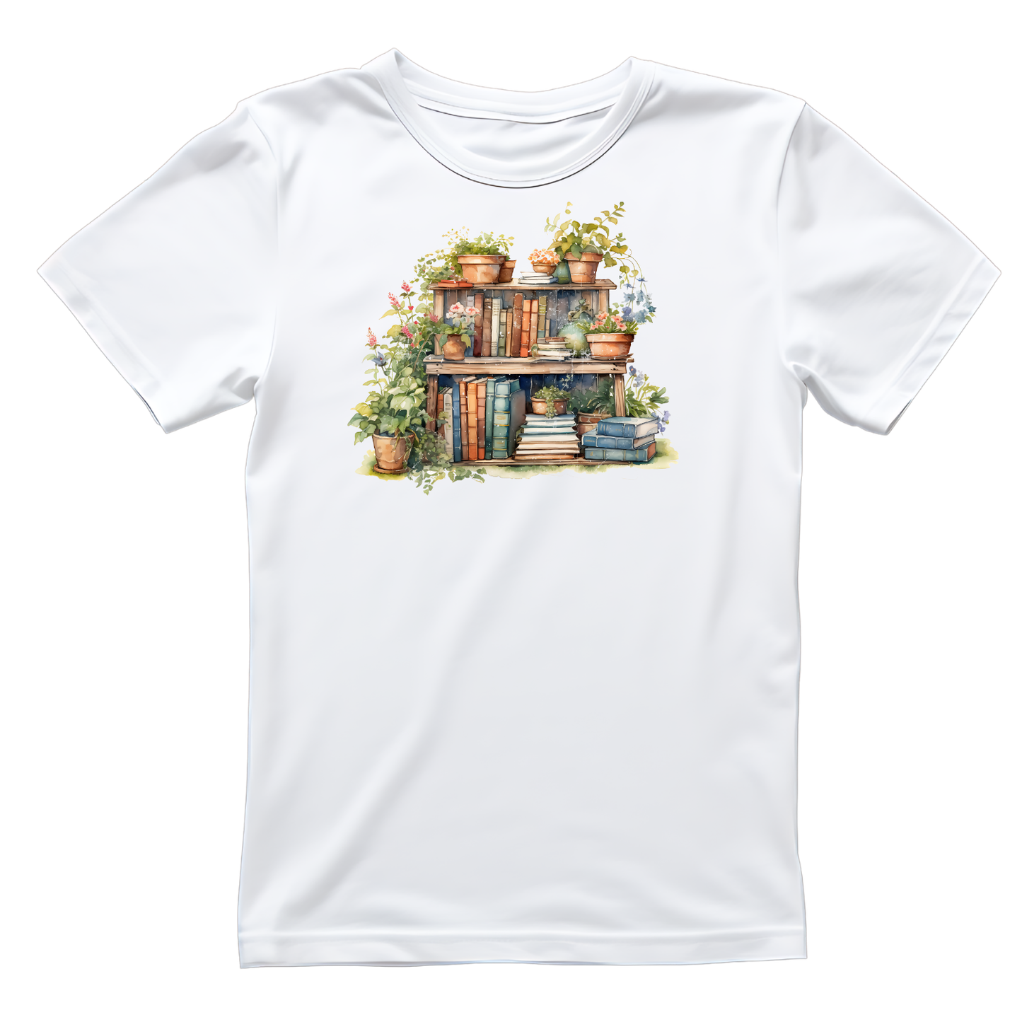 The Botanical Bookshelf T-Shirt | Gardening Graphic Tee | Printed Shirt | Nature Lover