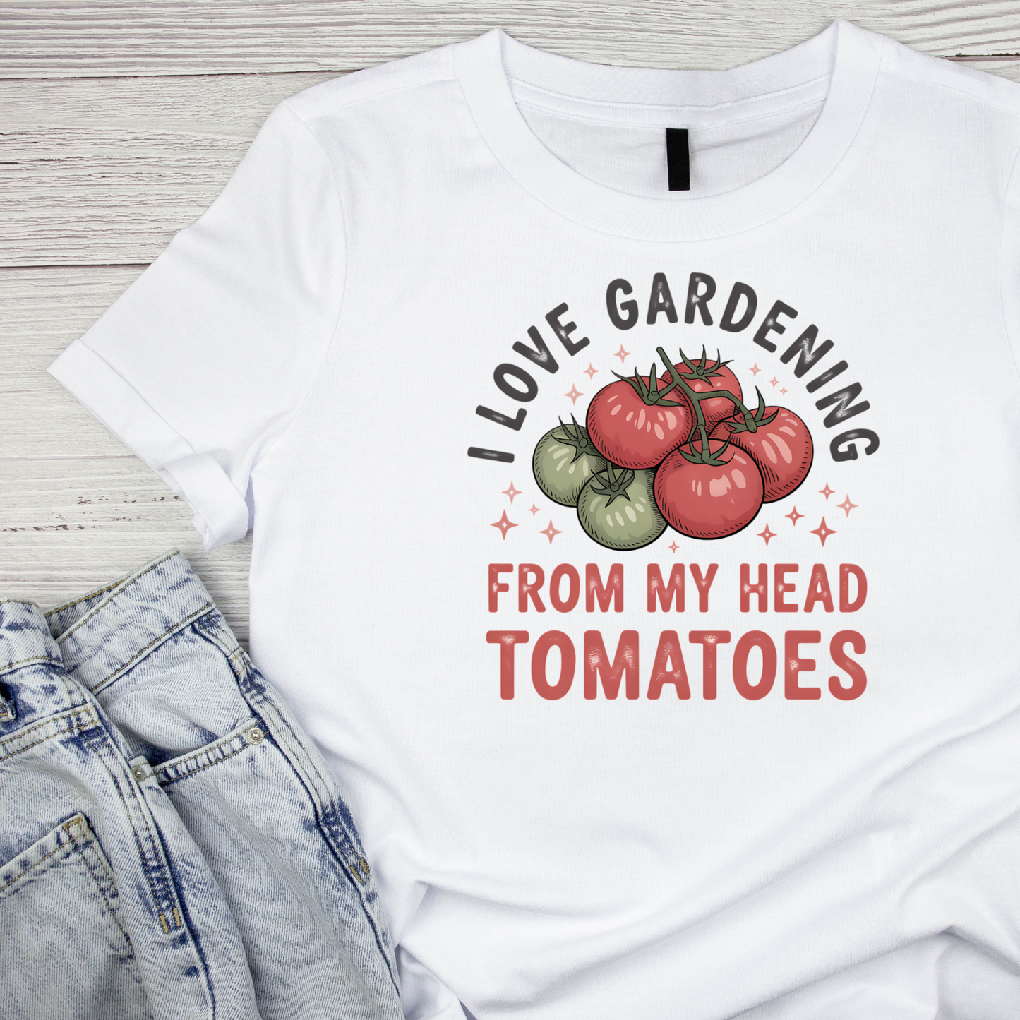 I Love Gardening T-Shirt | Graphic Tee | Succulent Printed Shirt | Plants Nature Lover |
