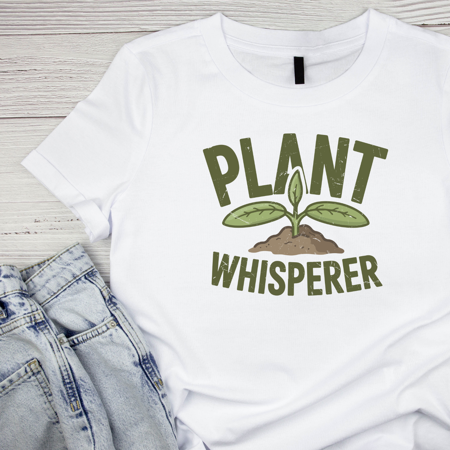 Plant Whisperer T-Shirt | Gardening Graphic Tee | Printed Shirt | Nature Lover