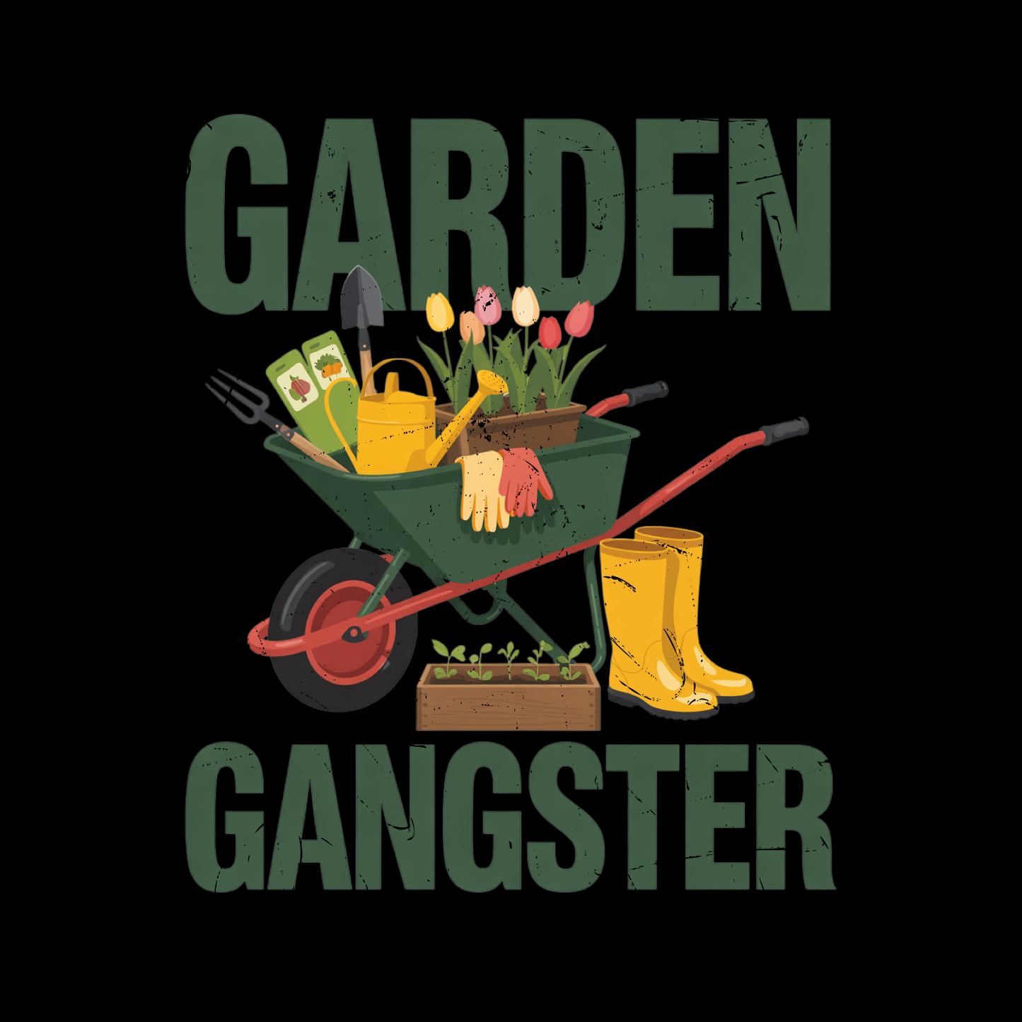 Garden Gangster T-Shirt | Gardening Graphic Tee | Printed Shirt | Nature Lover