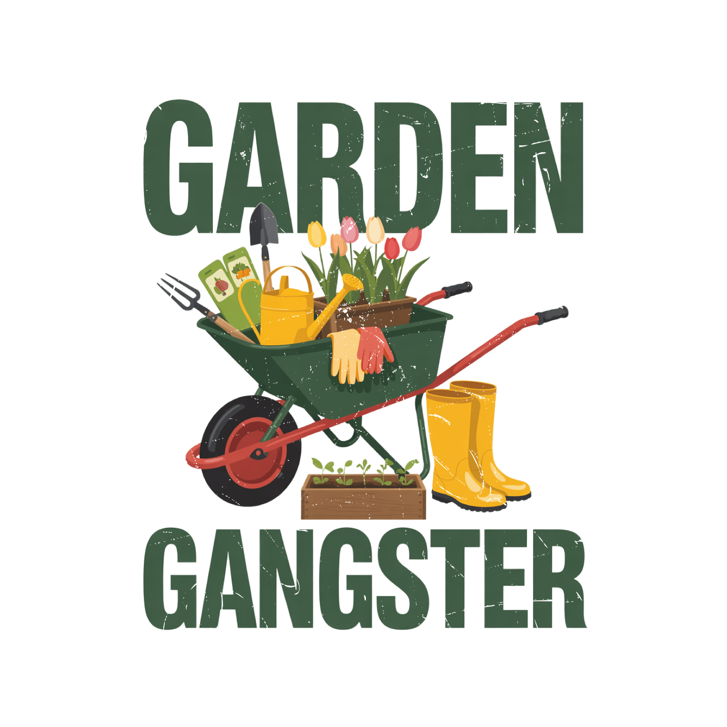 Garden Gangster T-Shirt | Gardening Graphic Tee | Printed Shirt | Nature Lover