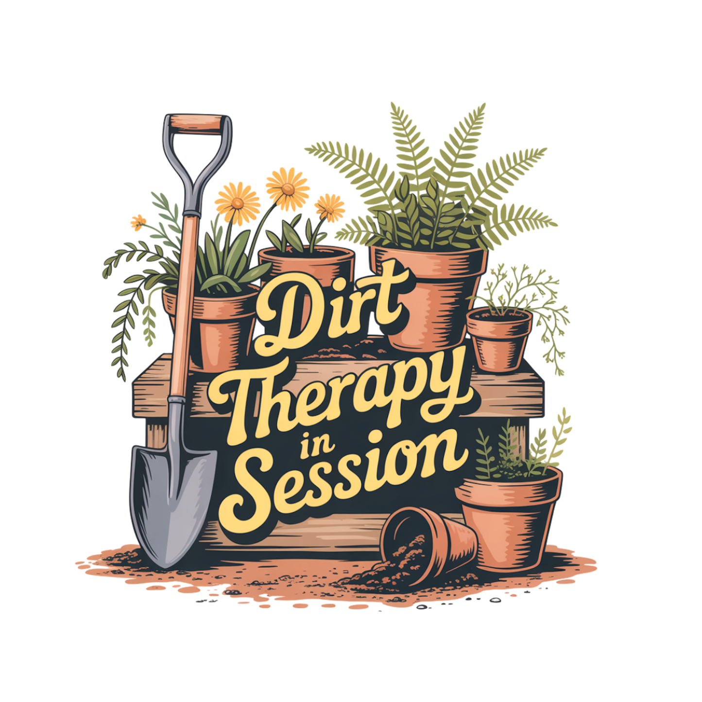 Dirt Therapy In Session T-Shirt | Gardening Graphic Tee | Printed Shirt | Nature Lover