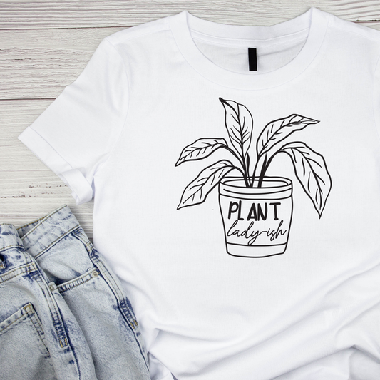 Plant Ladyish T-Shirt | Graphic Tee | Gardening Printed Shirt | Plants Nature Lover |