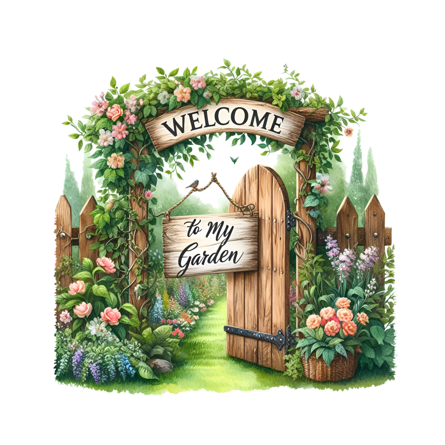 Welcome To My Garden Scene T-Shirt | Gardening Graphic Tee | Printed Shirt | Nature Lover