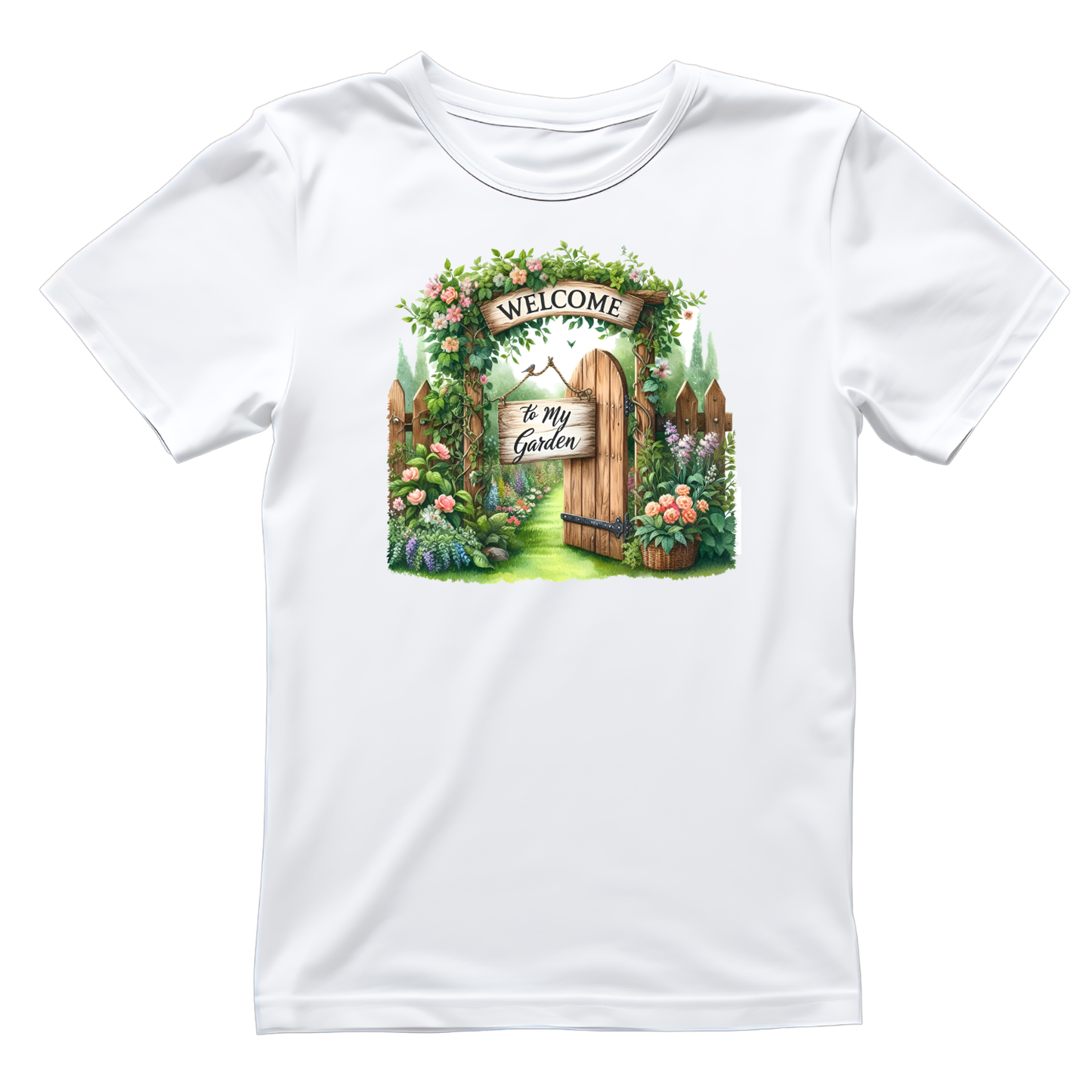 Welcome To My Garden Scene T-Shirt | Gardening Graphic Tee | Printed Shirt | Nature Lover