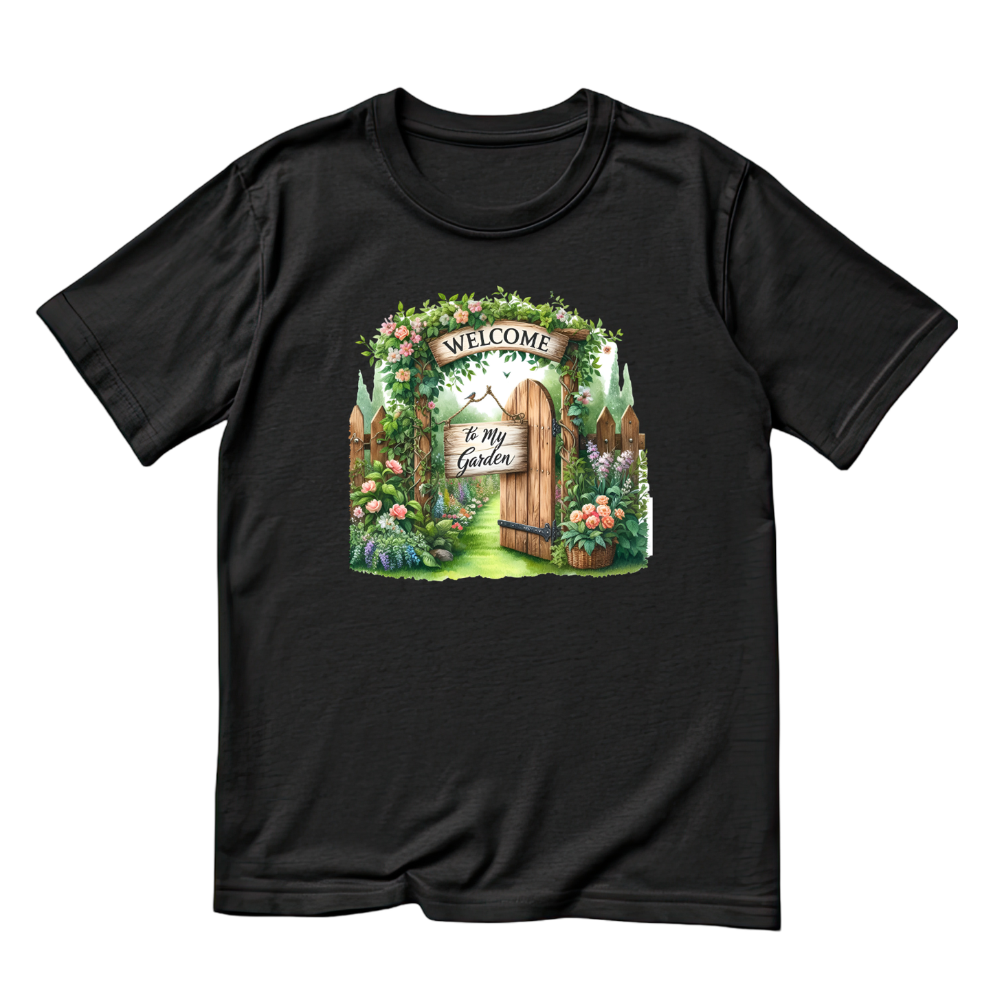 Welcome To My Garden Scene T-Shirt | Gardening Graphic Tee | Printed Shirt | Nature Lover