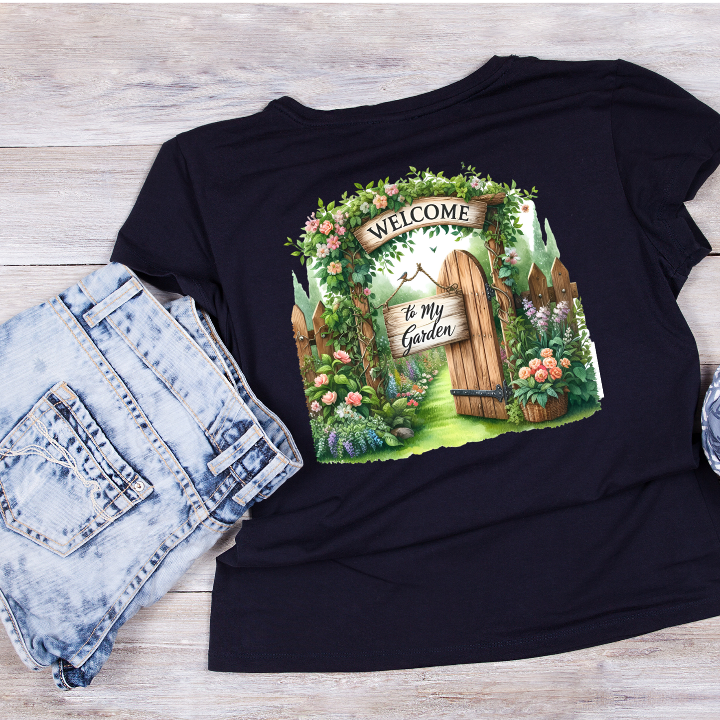 Welcome To My Garden Scene T-Shirt | Gardening Graphic Tee | Printed Shirt | Nature Lover