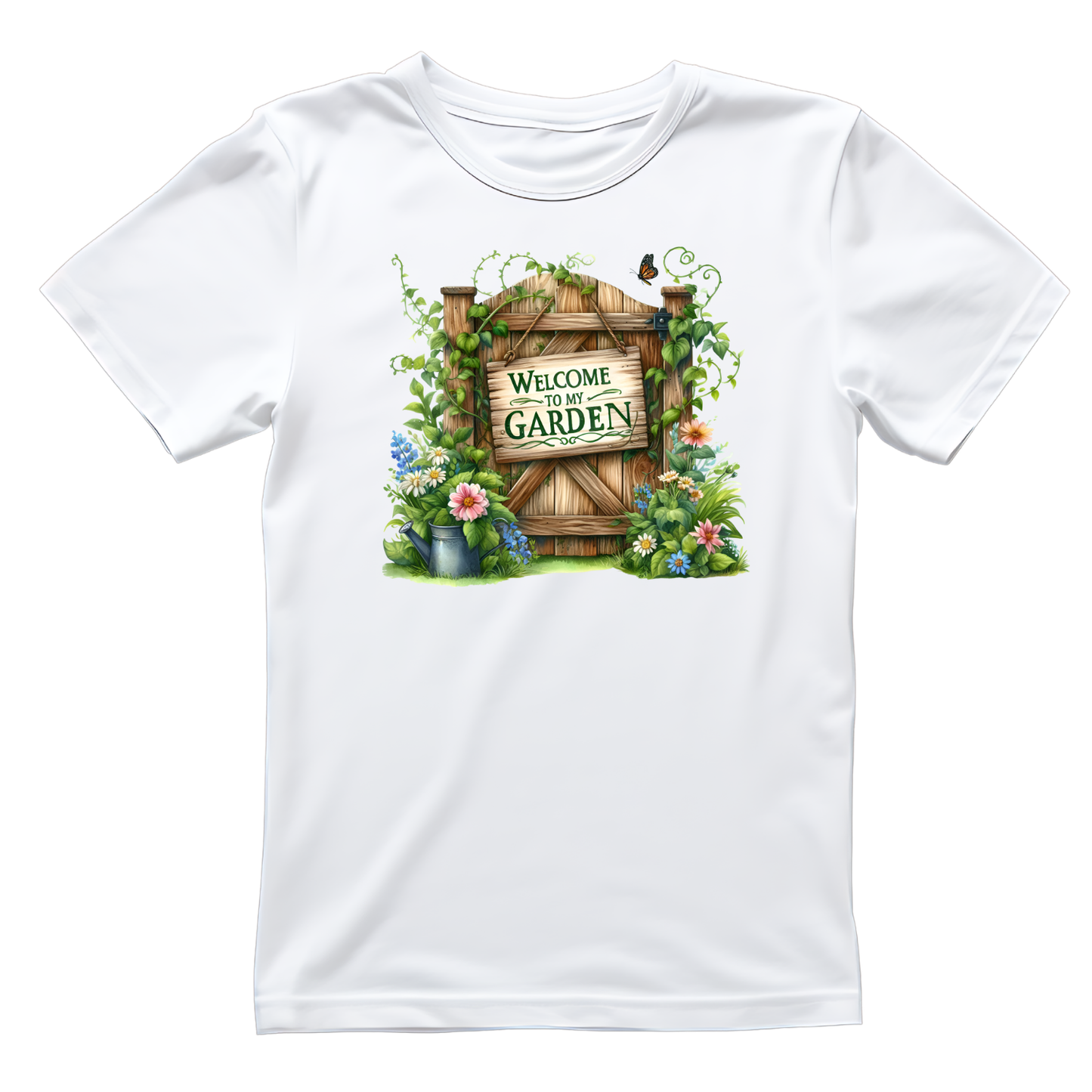 Welcome To My Garden Gate T-Shirt | Gardening Graphic Tee | Printed Shirt | Nature Lover