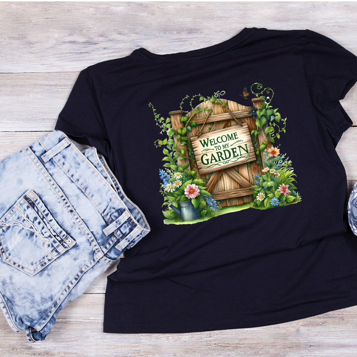 Welcome To My Garden Gate T-Shirt | Gardening Graphic Tee | Printed Shirt | Nature Lover