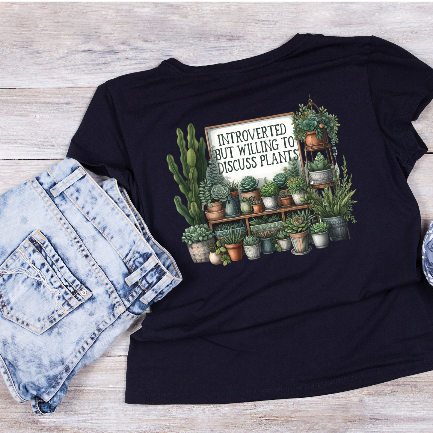 Introverted But Willing To Discuss Plants T-Shirt | Gardening Graphic Tee | Printed Shirt | Nature Lover