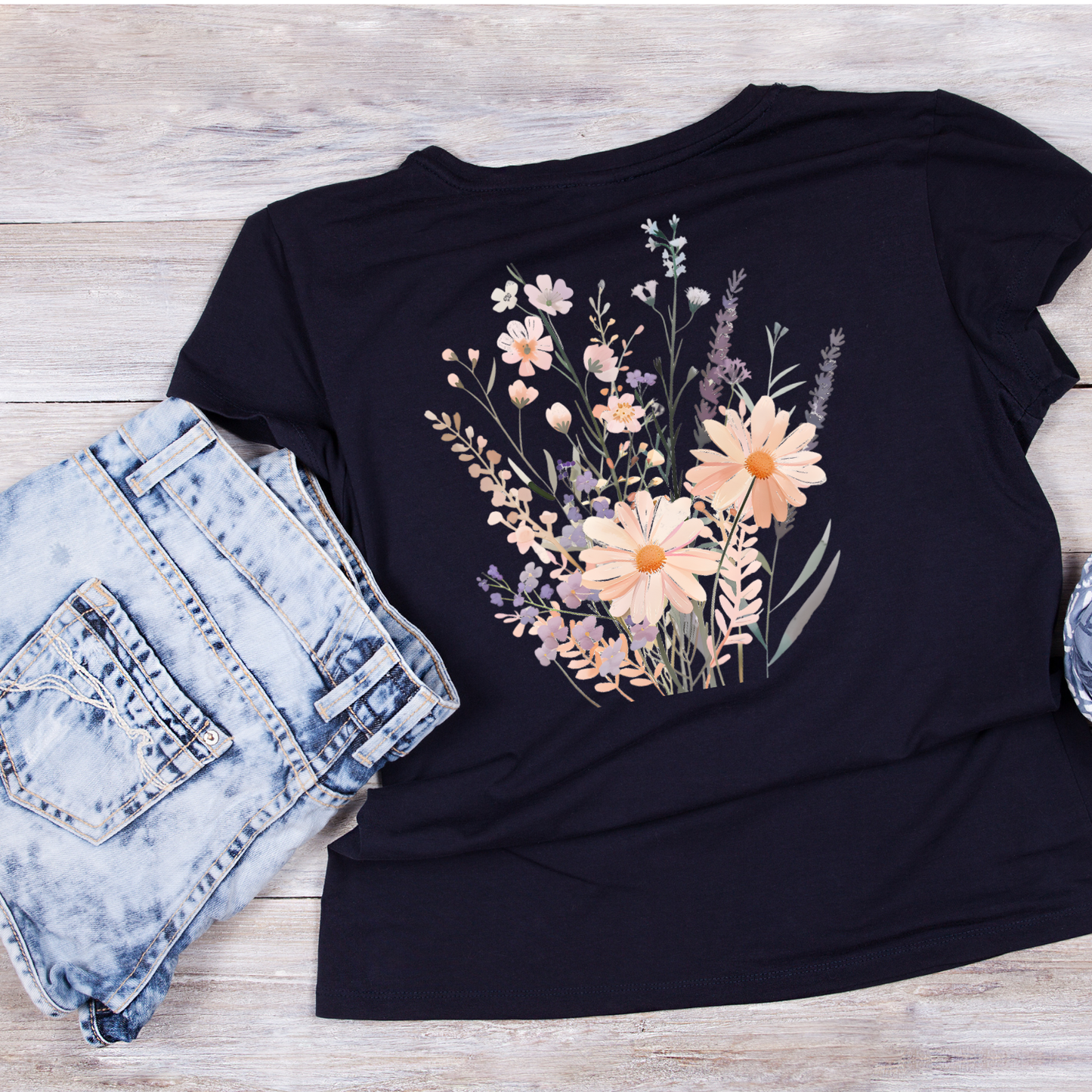 Wildflower Meadow T-Shirt | Gardening Graphic Tee | Printed Shirt | Nature Lover