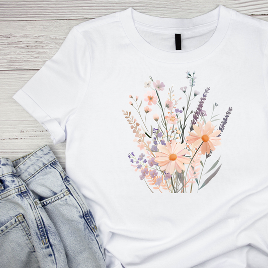 Wildflower Meadow T-Shirt | Gardening Graphic Tee | Printed Shirt | Nature Lover