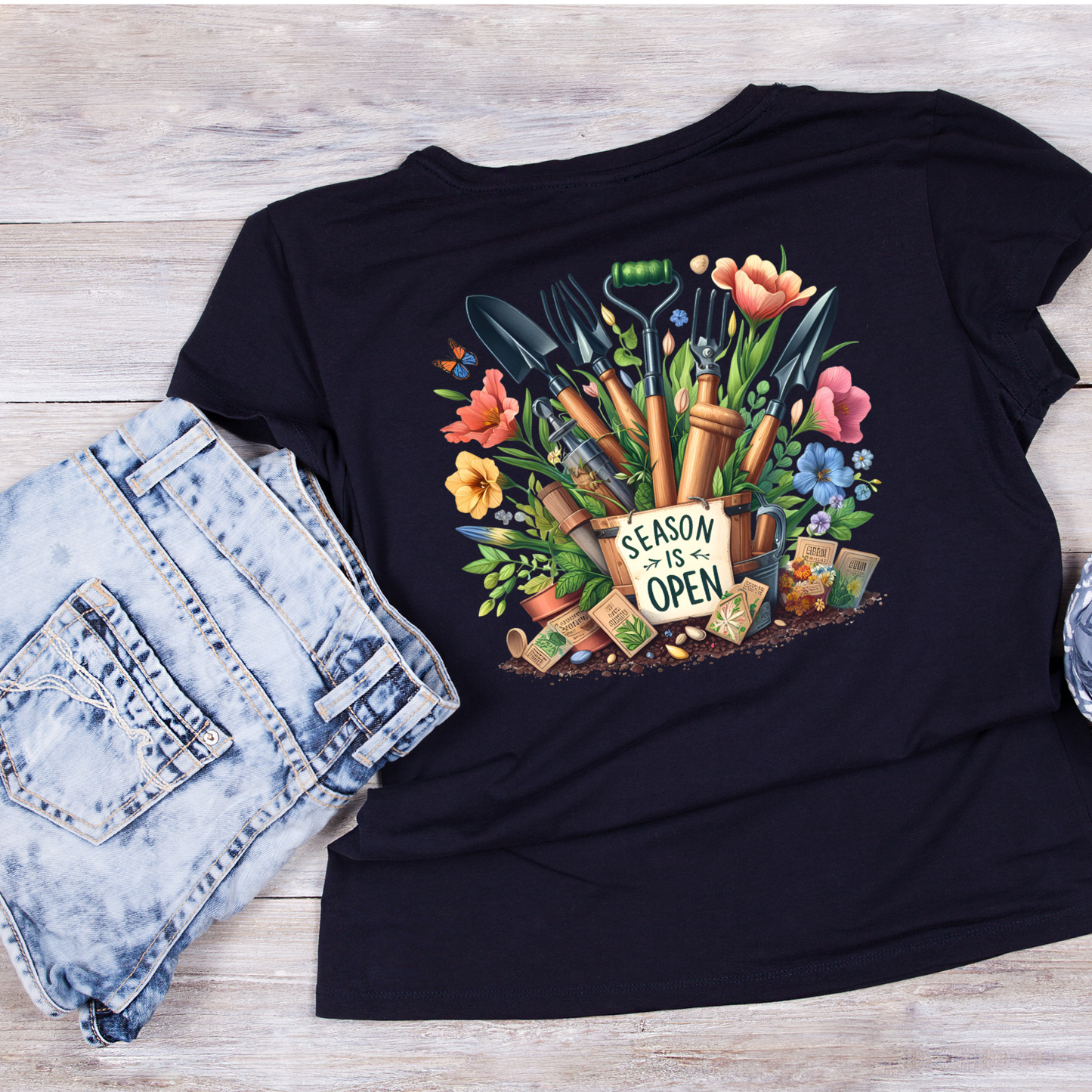 Season Is Open T-Shirt | Gardening Graphic Tee | Printed Shirt | Nature Lover