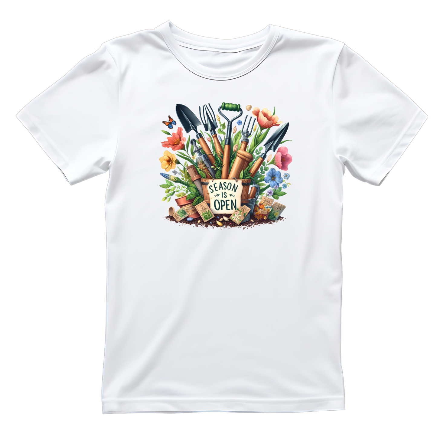 Season Is Open T-Shirt | Gardening Graphic Tee | Printed Shirt | Nature Lover