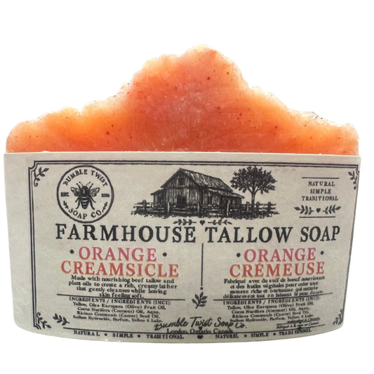 Orange Creamsicle Farmhouse Tallow Soap
