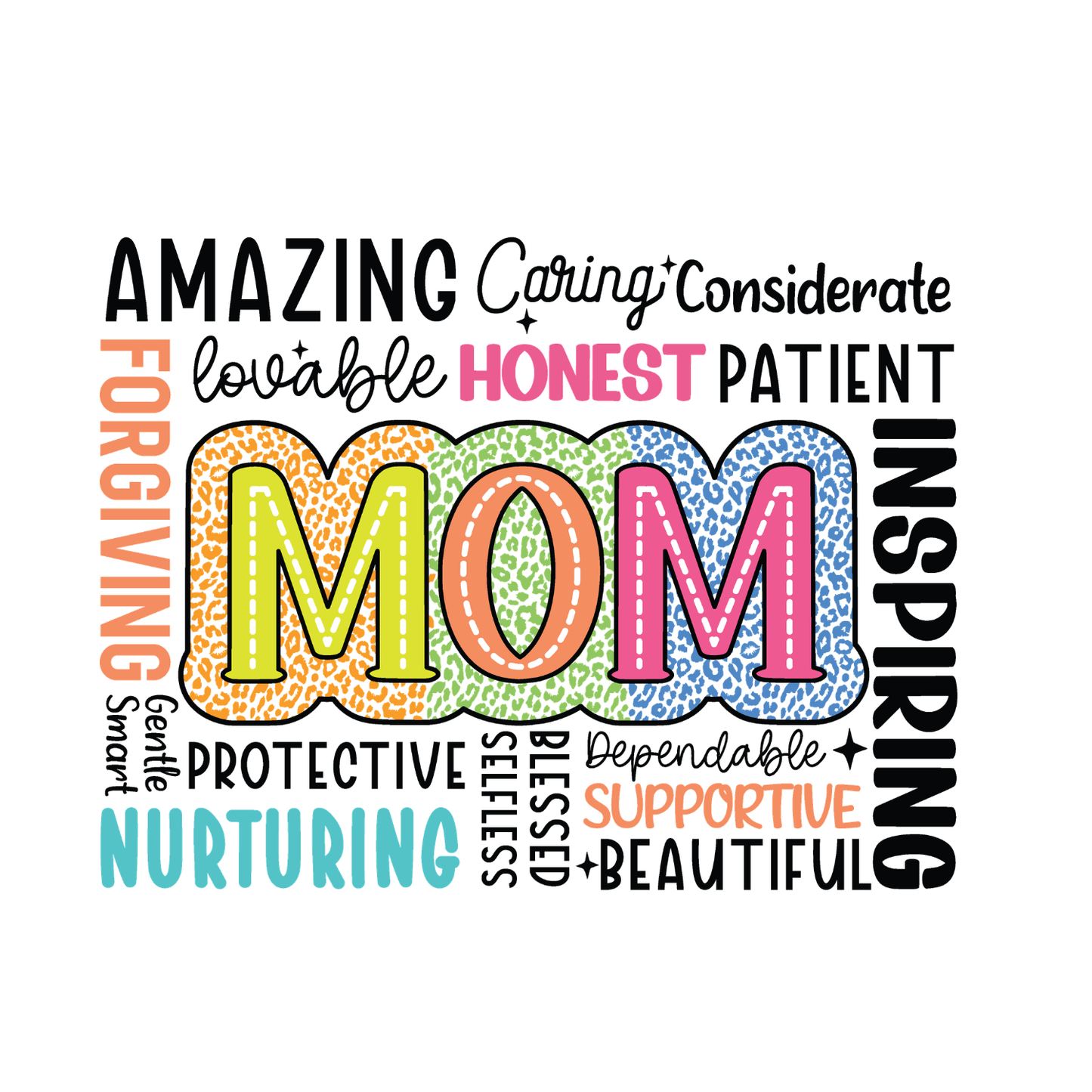 Mom Amazing Caring Honest … T-shirt | Mama Graphic Tee | Mommy Printed Shirt | Mother’s Day | Birthday
