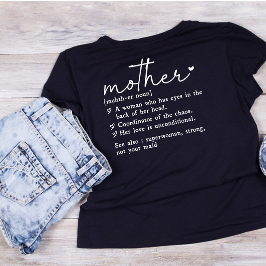 Mother Dictionary Noun T-shirt | Mama Graphic Tee | Mommy Printed Shirt | Mother’s Day | Birthday