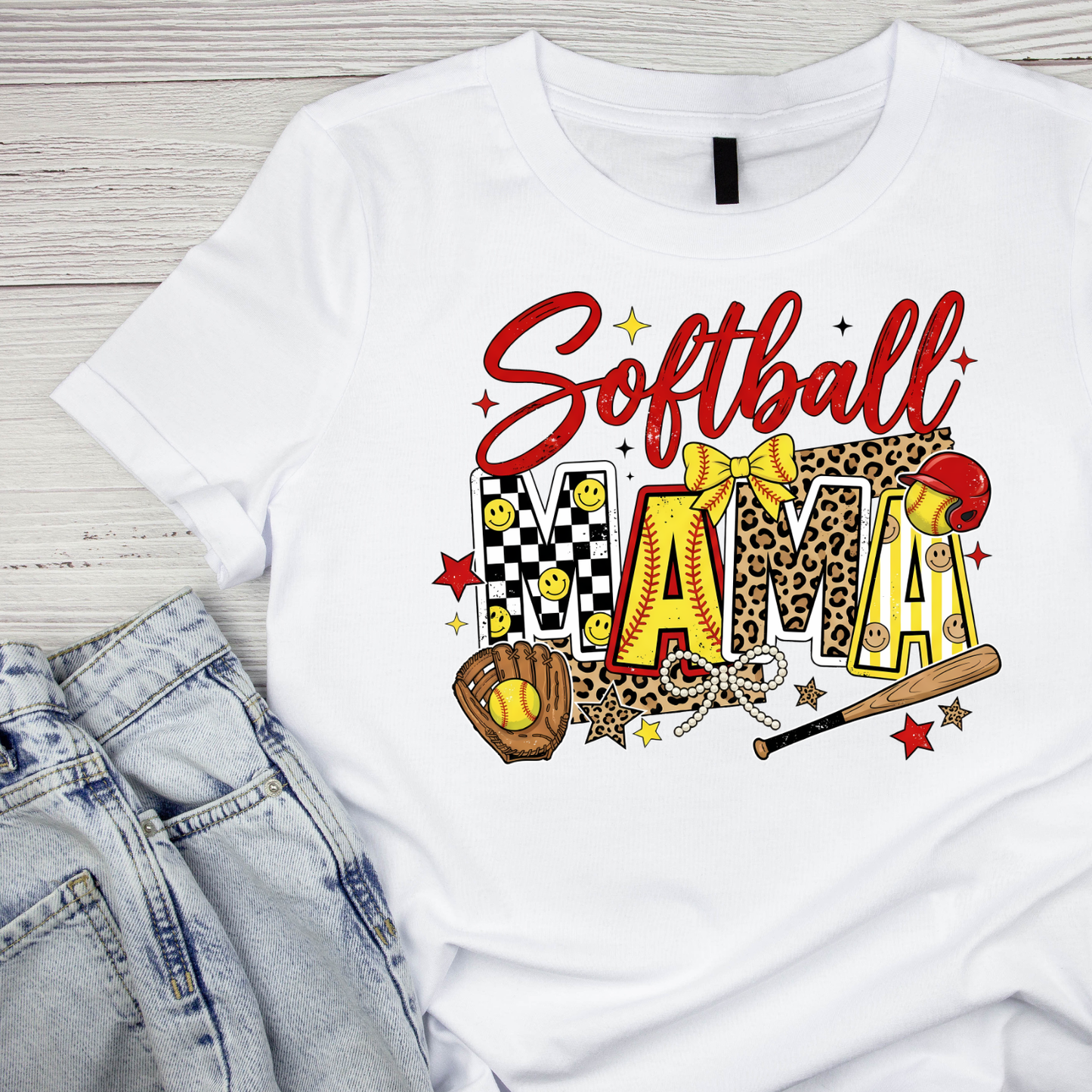 Softball Mama T-shirt | Mommy Graphic Tee | Mommy Printed Shirt | Mother’s Day | Birthday | Baseball