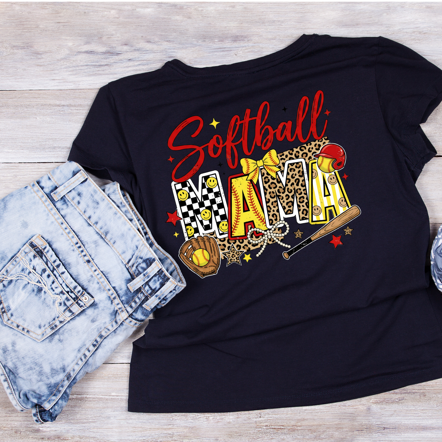 Softball Mama T-shirt | Mommy Graphic Tee | Mommy Printed Shirt | Mother’s Day | Birthday | Baseball