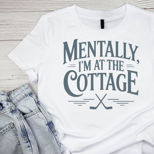 Heated Rivalry Mentally I’m At The CottageT-shirt | Hockey Graphic Tee | Printed Shirt |