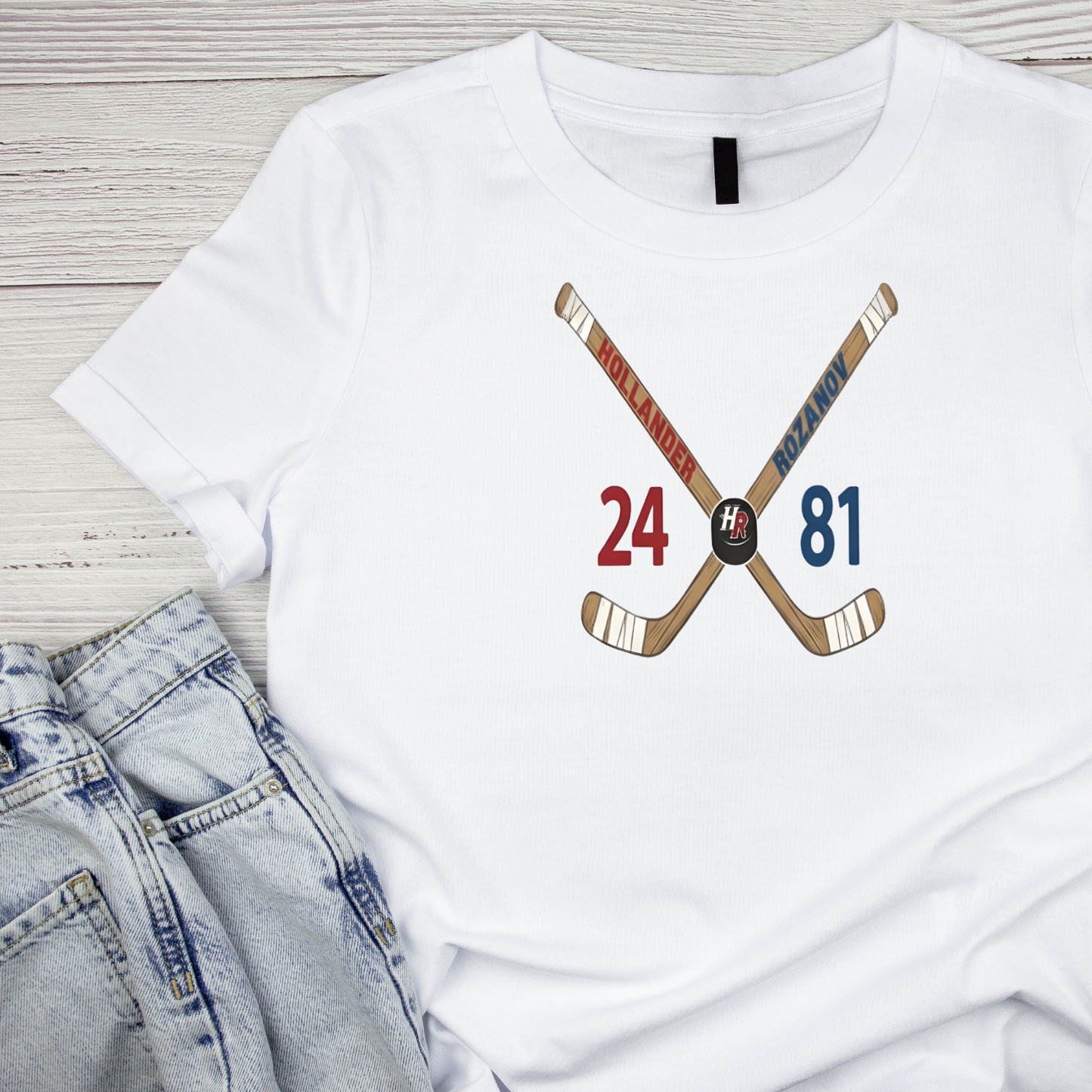 Heated Rivalry Hollander & Rozanov Hockey Sticks T-shirt | Hockey Graphic Tee | Printed Shirt |