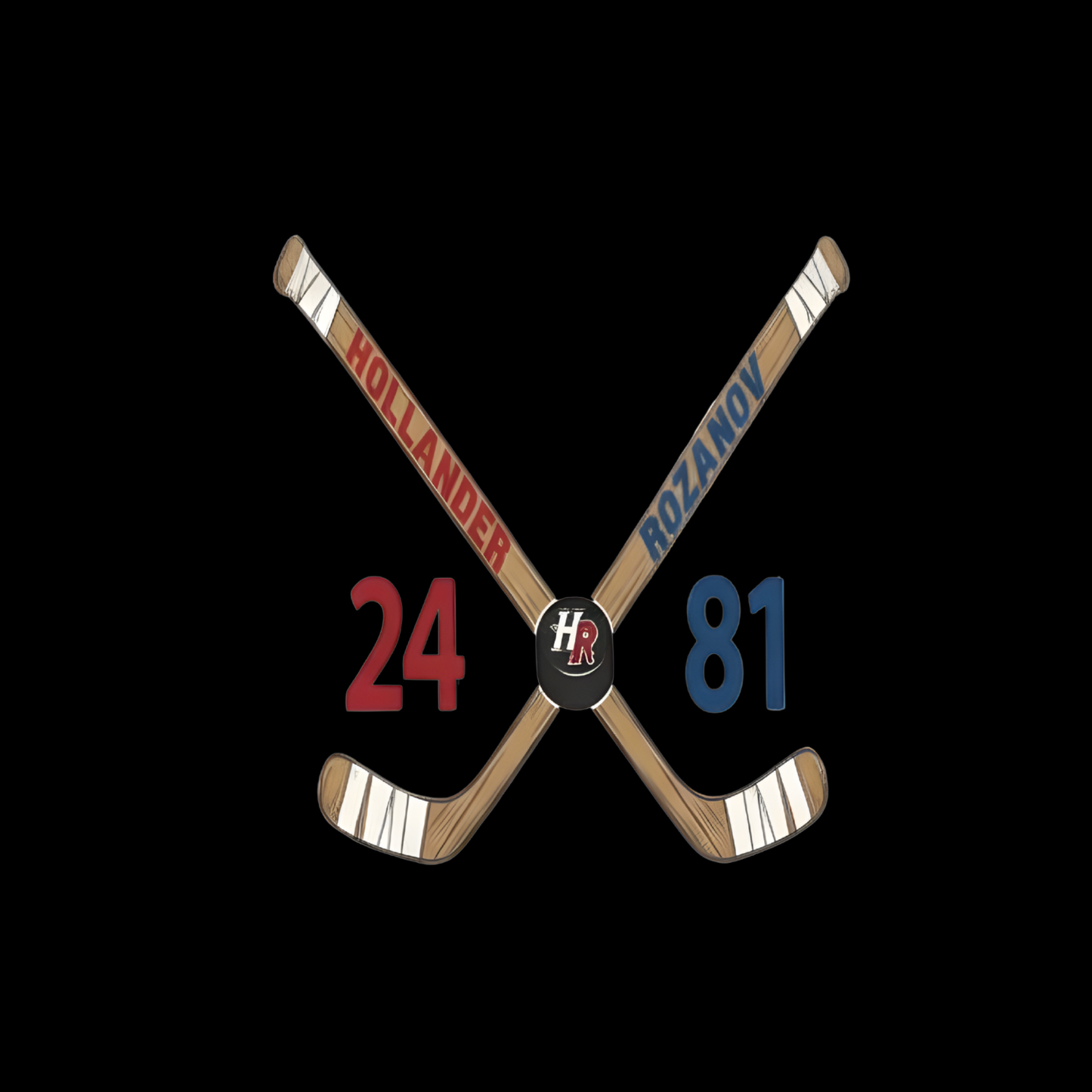 Corner LOGO Heated Rivalry Hollander & Rozanov Hockey Sticks T-shirt | Hockey Graphic Tee | Printed Shirt |