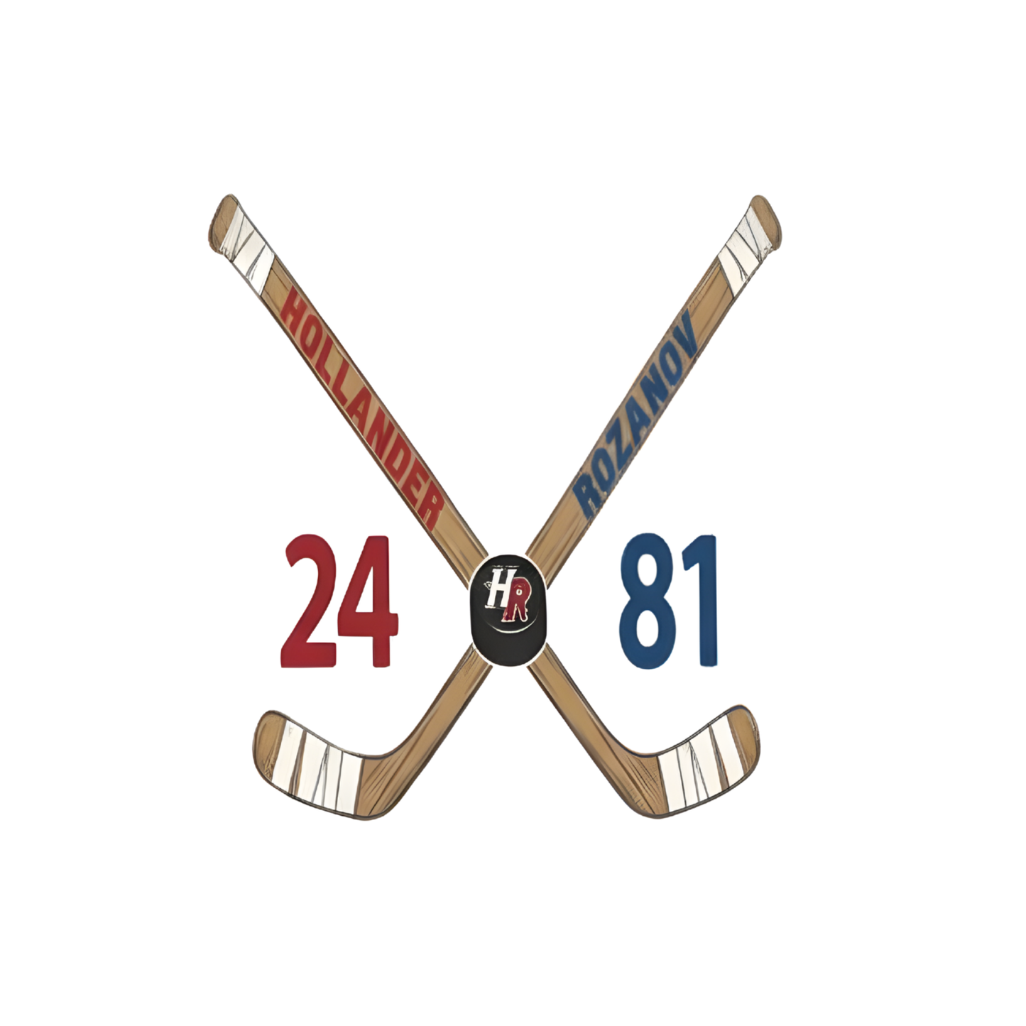 Corner LOGO Heated Rivalry Hollander & Rozanov Hockey Sticks T-shirt | Hockey Graphic Tee | Printed Shirt |