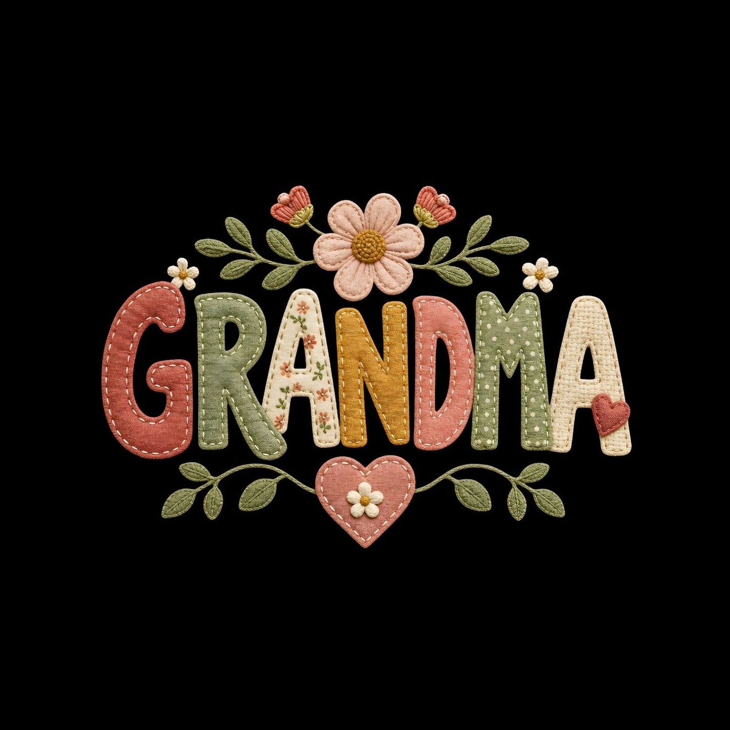 Grandma Knit-look Design T-Shirt | Graphic Tee | Grams Shirt