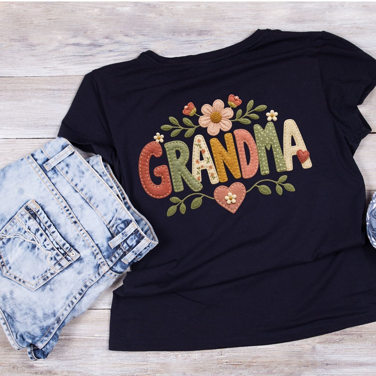 Grandma Knit-look Design T-Shirt | Graphic Tee | Grams Shirt