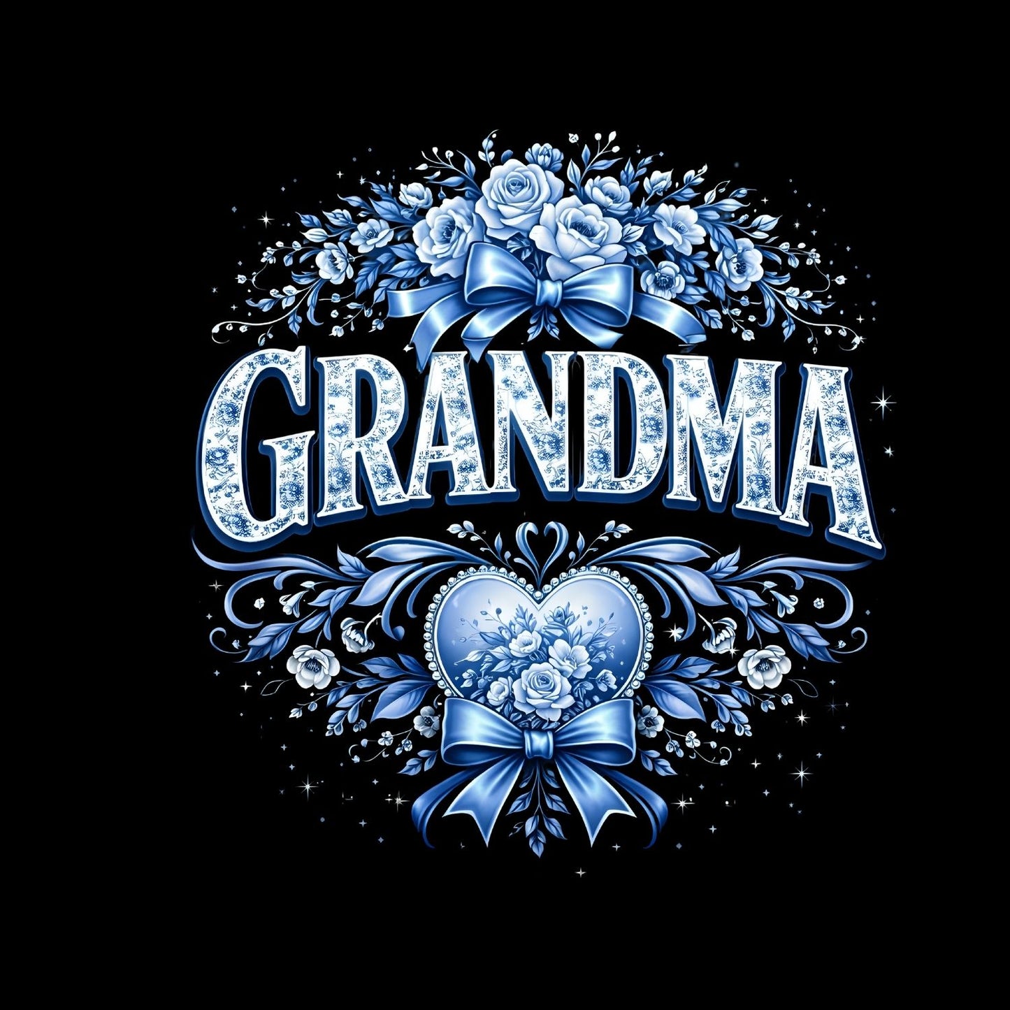 Grandma Blue Pottery T-Shirt | Graphic Tee | Grams Shirt