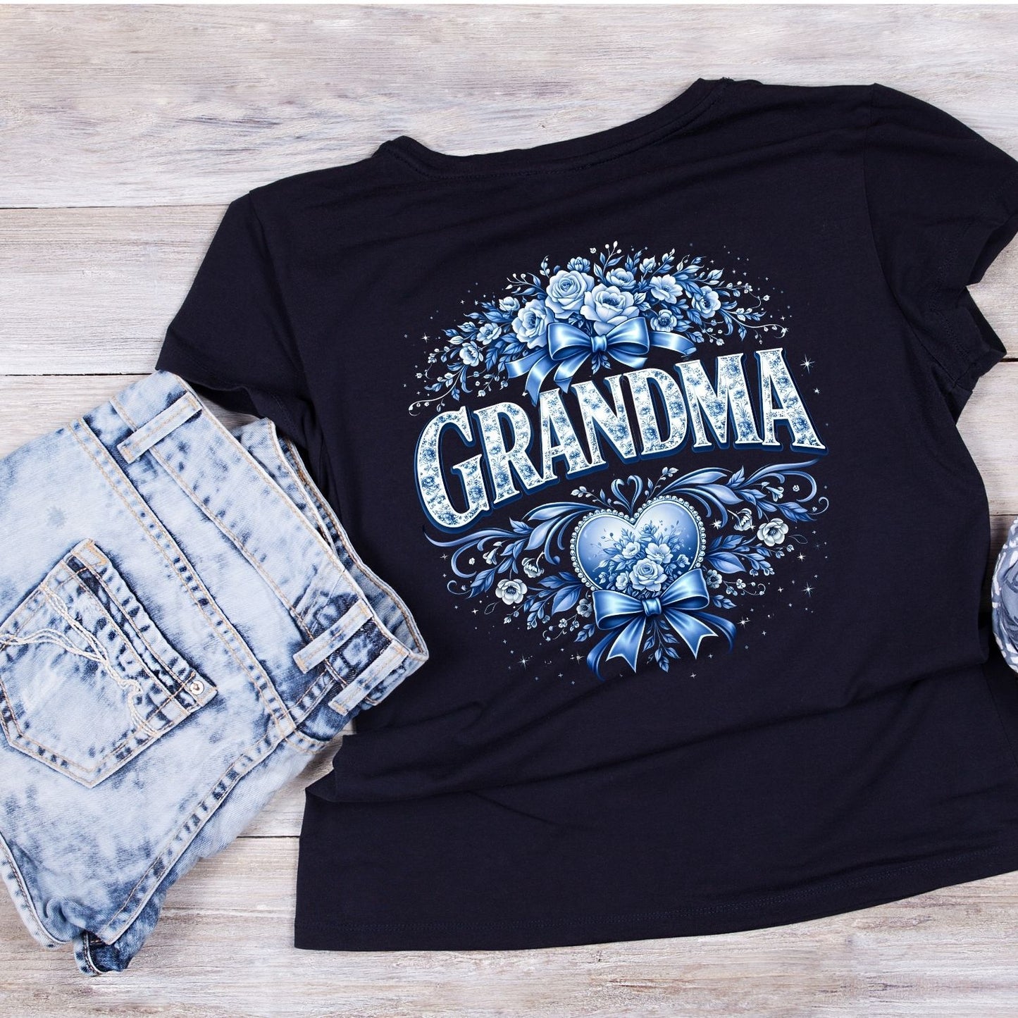 Grandma Blue Pottery T-Shirt | Graphic Tee | Grams Shirt
