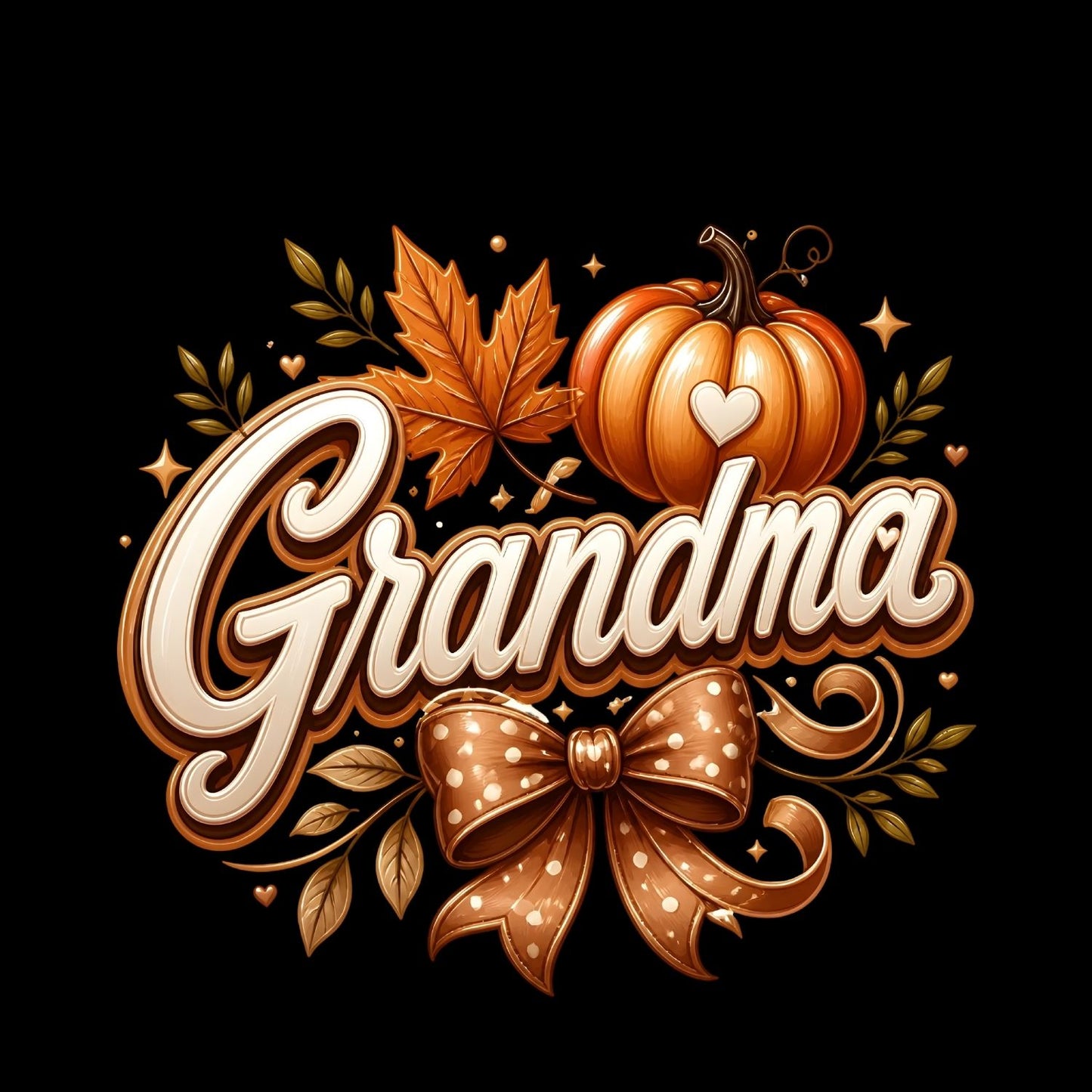 Fall Pumpkin Grandma Design T-Shirt | Graphic Tee | Grams Shirt