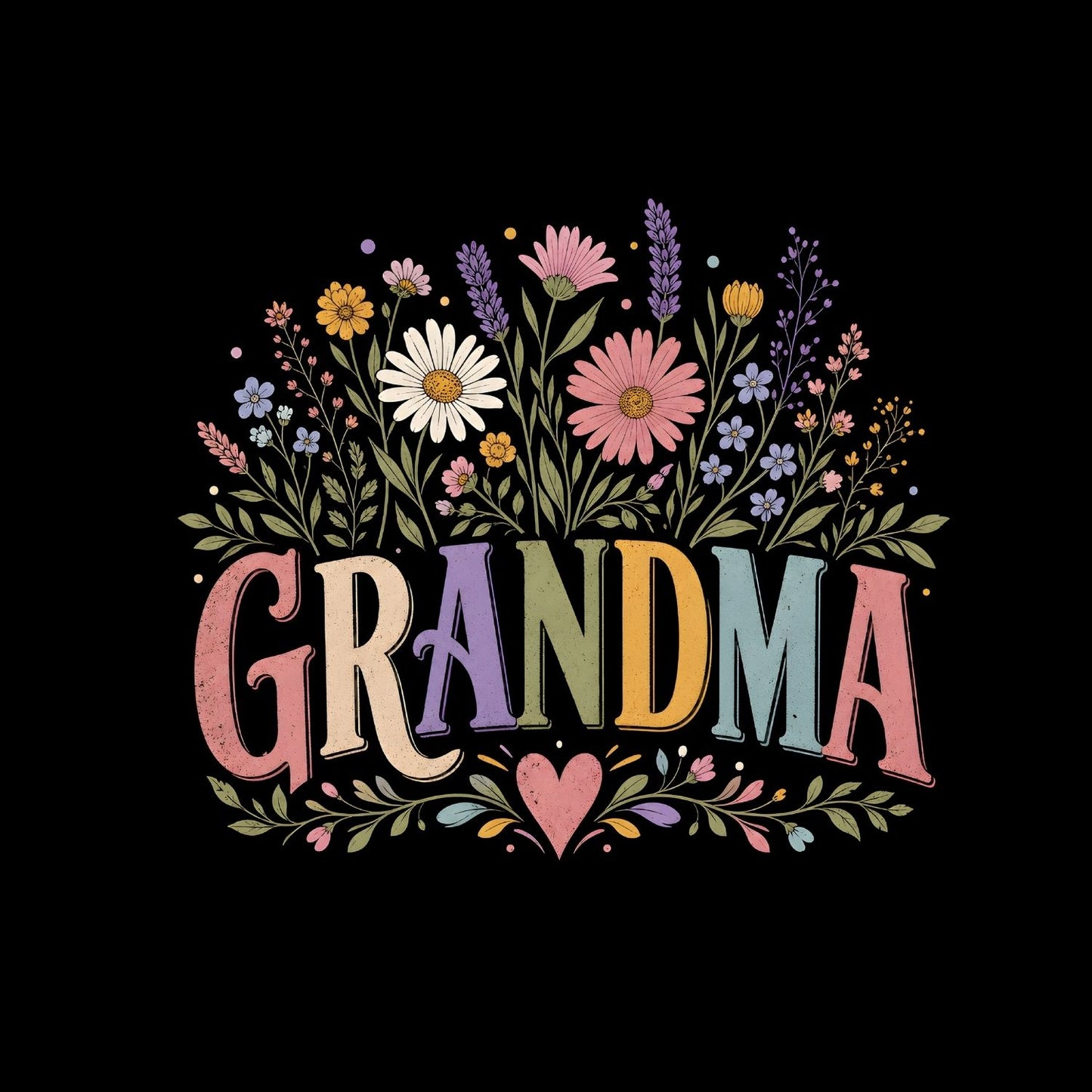 Grandma Wildflowers T-Shirt | Graphic Tee | Grams Shirt