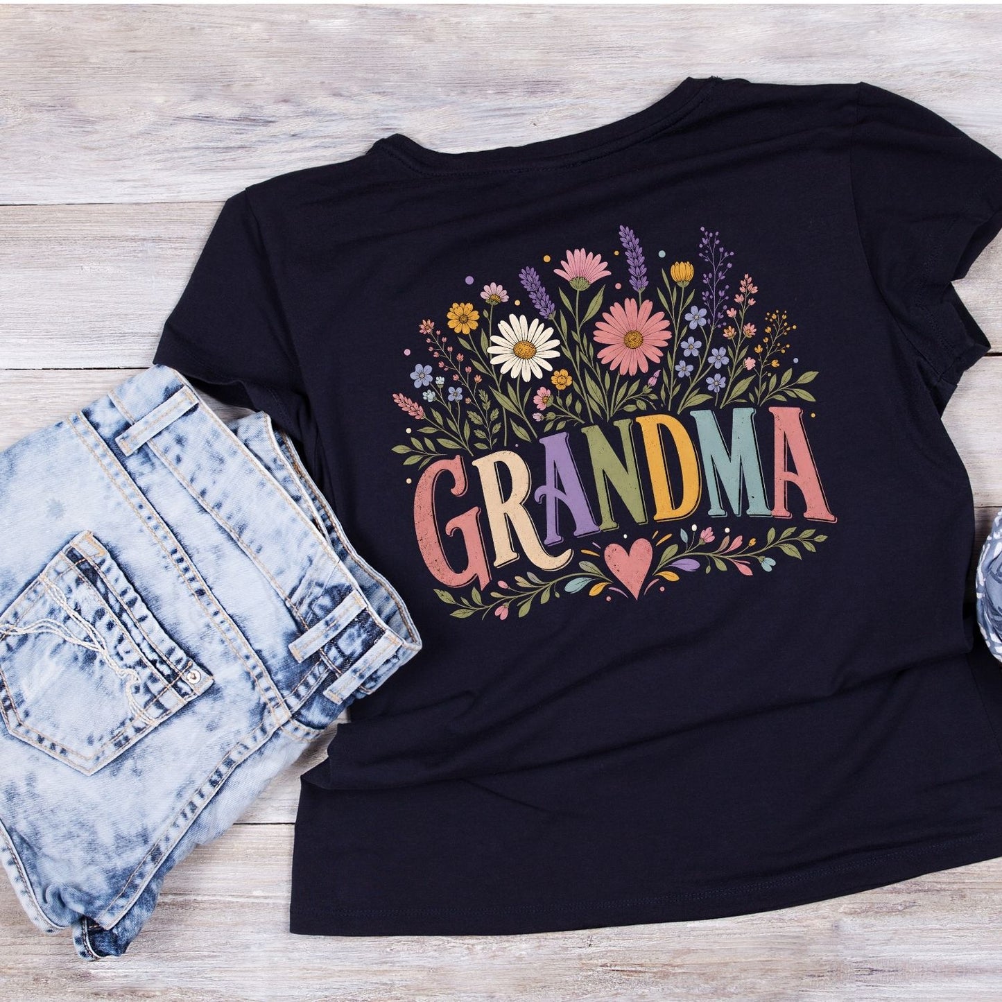 Grandma Wildflowers T-Shirt | Graphic Tee | Grams Shirt