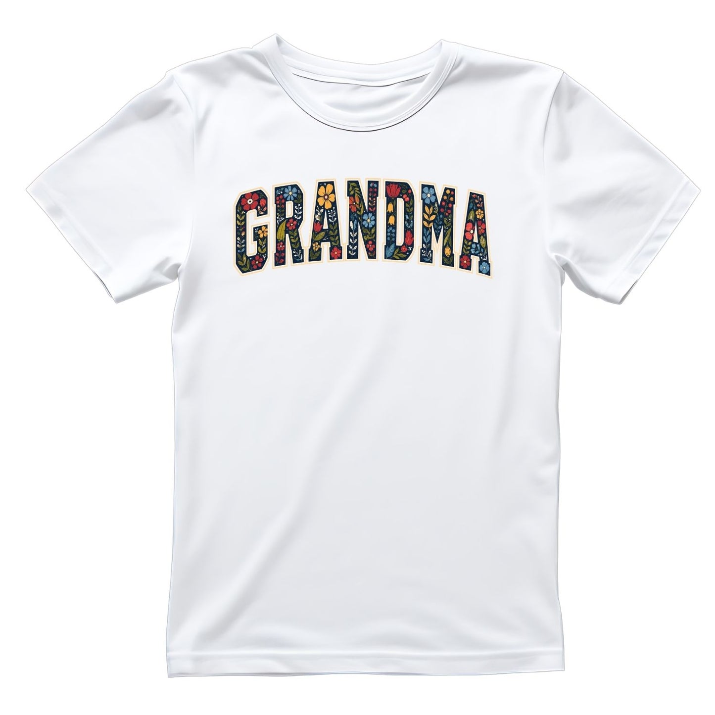 Varsity Deep Rich Flower Grandma T-Shirt | Graphic Tee | Grams Shirt
