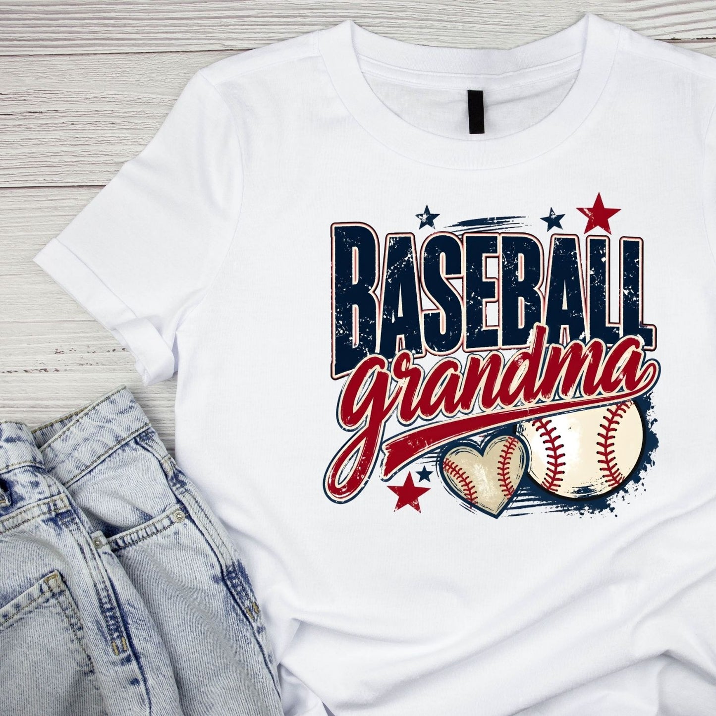 Baseball Grandma T-Shirt | Graphic Tee | Grams Shirt