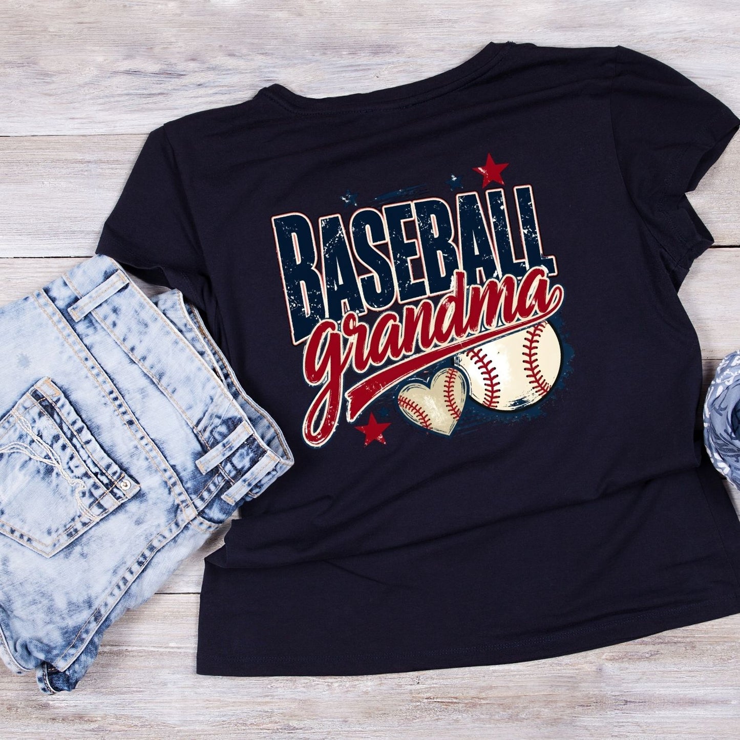 Baseball Grandma T-Shirt | Graphic Tee | Grams Shirt