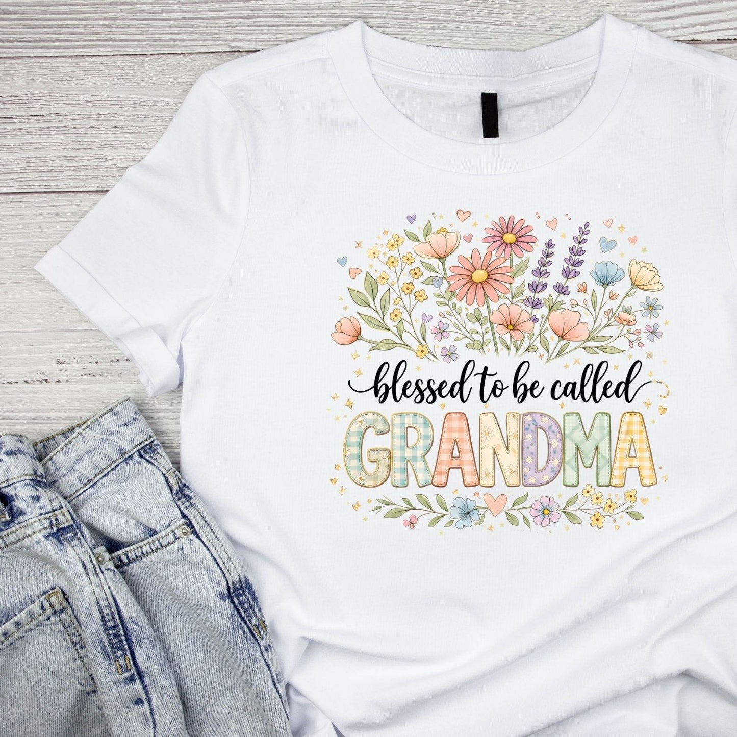 Blessed To Be Called Grandma T-Shirt | Graphic Tee | Grams Shirt