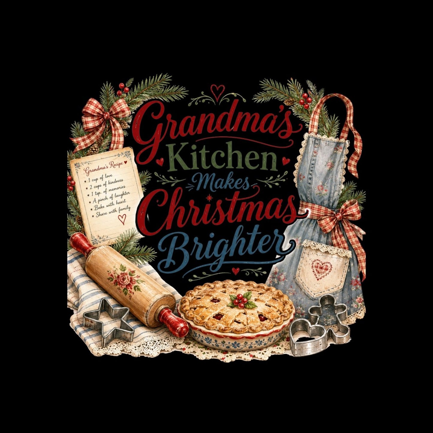 Grandma’s Kitchen Makes Christmas Better T-Shirt | Graphic Tee | Grams Shirt