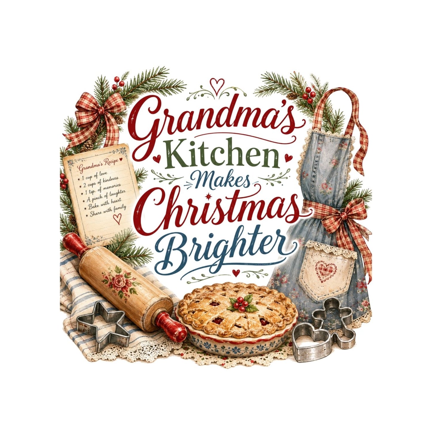 Grandma’s Kitchen Makes Christmas Better T-Shirt | Graphic Tee | Grams Shirt