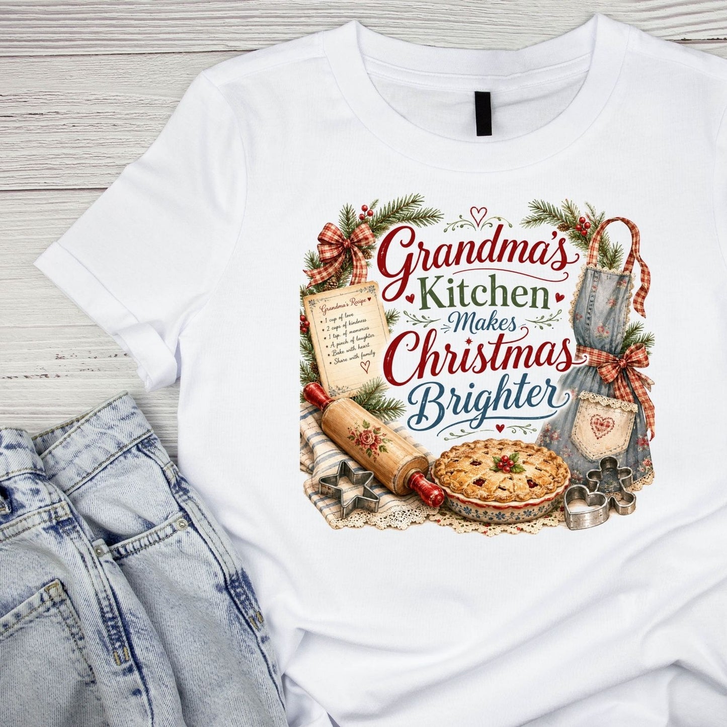 Grandma’s Kitchen Makes Christmas Better T-Shirt | Graphic Tee | Grams Shirt