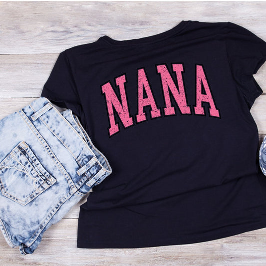 Retro Varsity Nana T-Shirt | Graphic Tee | Grams Shirt