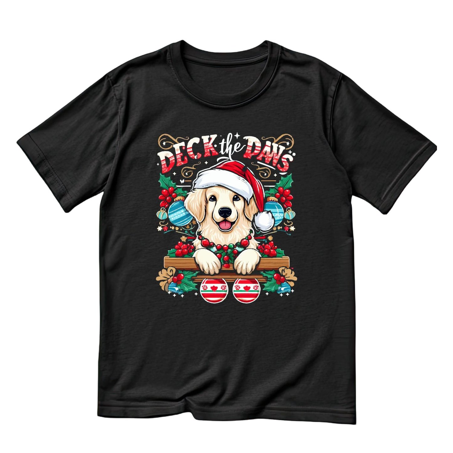 DECK THE PAWS CHRISTMAS T-SHIRT