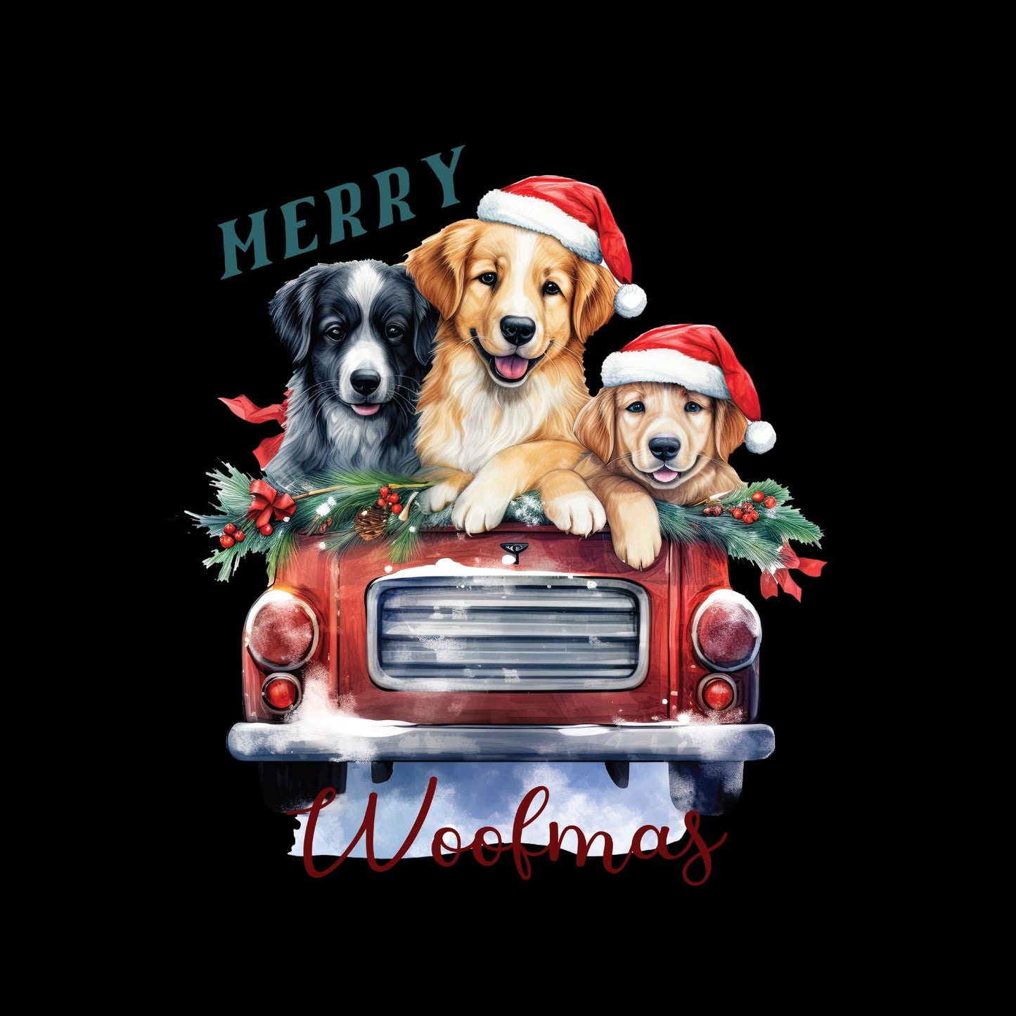 MERRY WOOFMAS DOG CHRISTMAS T-SHIRT