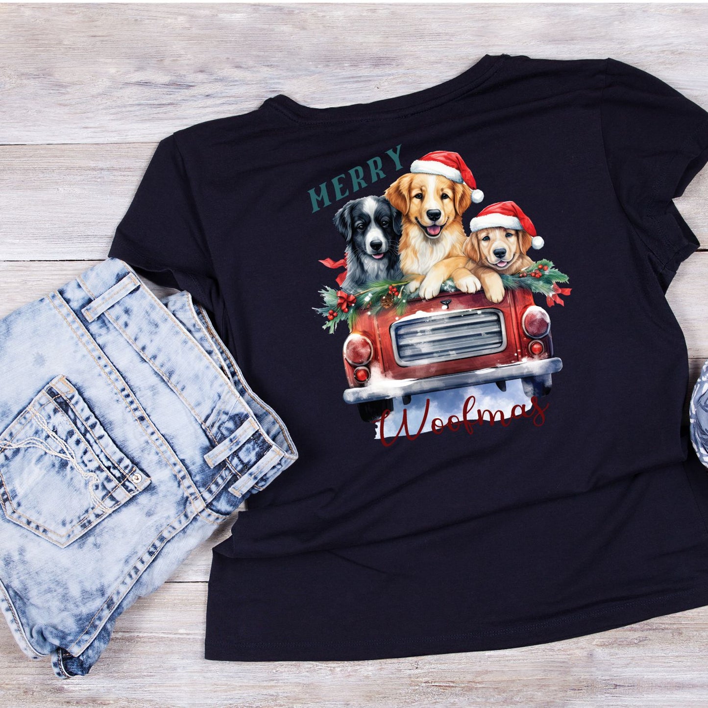 MERRY WOOFMAS DOG CHRISTMAS T-SHIRT